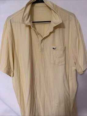 Vineyard Vines Men's Short Sleeve Pocket Polo - Pale Yellow